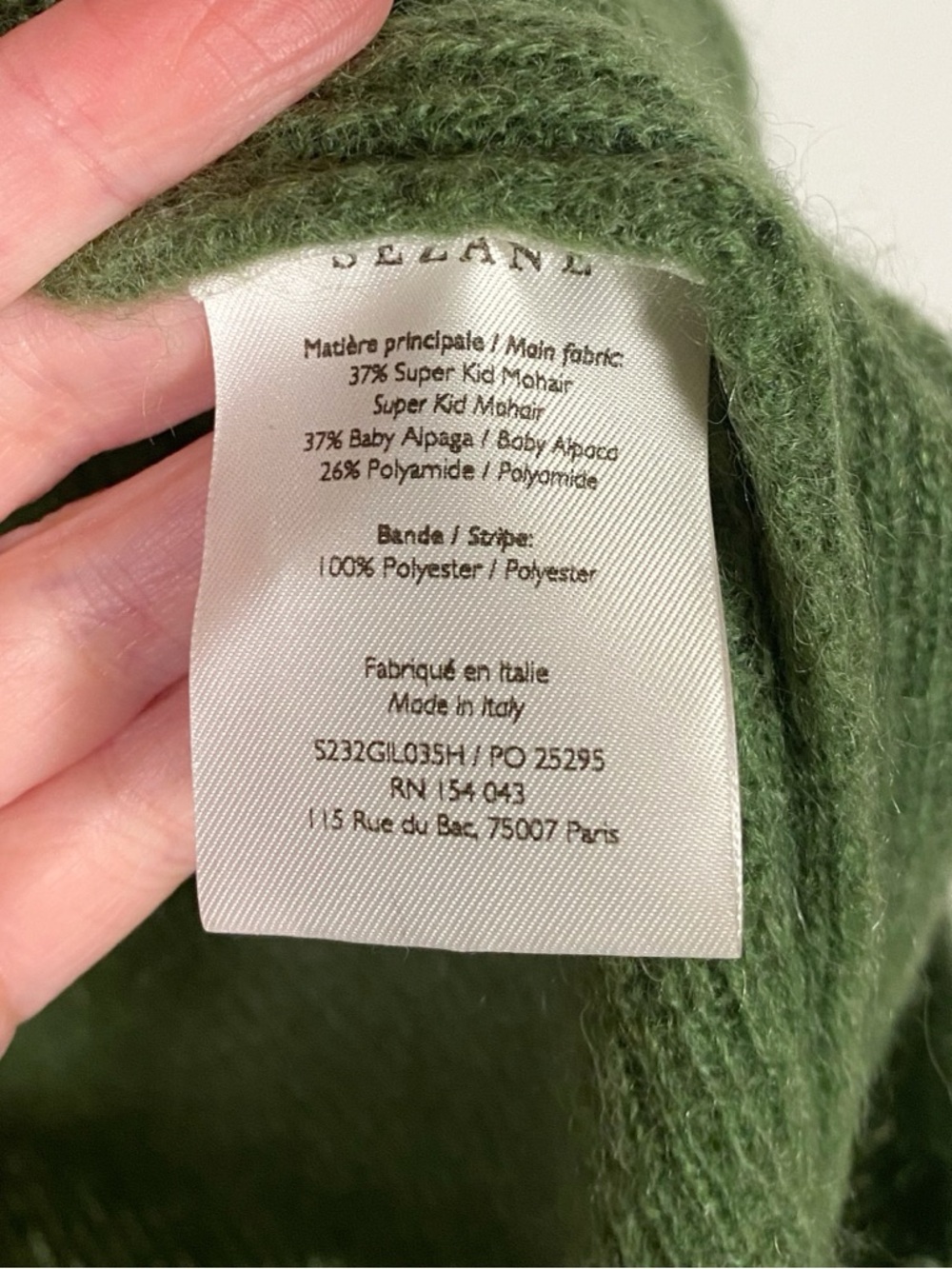 Sezane Gaspard Cardigan Green - Picture 6 of 6